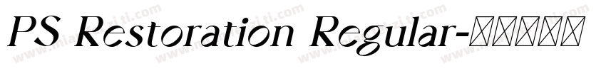 PS Restoration Regular字体转换